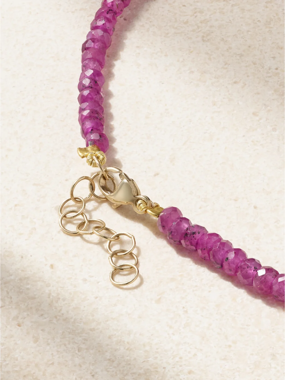 Close-up detail of the Jia Jia Star Gold Sapphire Bracelet