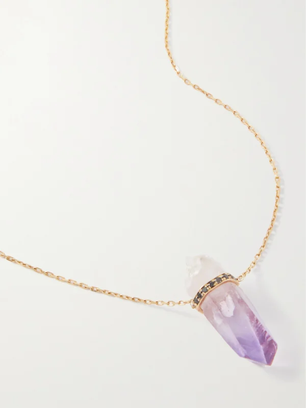 Jia Jia Veracruz Gold, Amethyst and Diamond Necklace