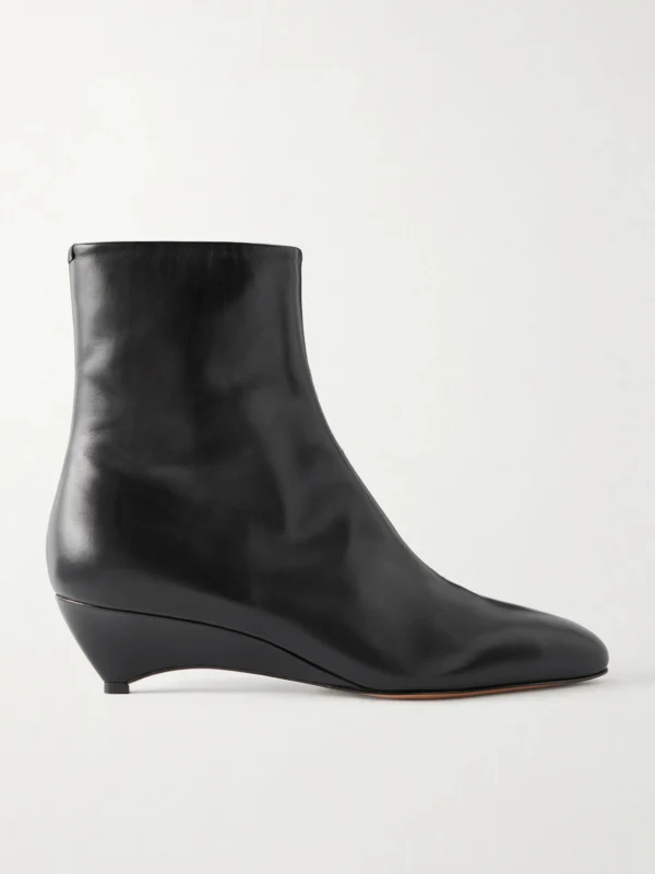 Jil Sander Arc Leather Ankle Boots