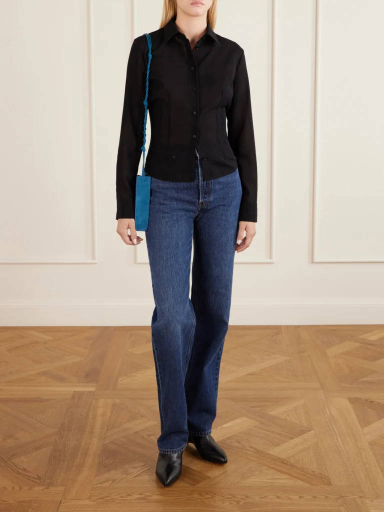 Jil Sander Arc Leather Ankle Boots