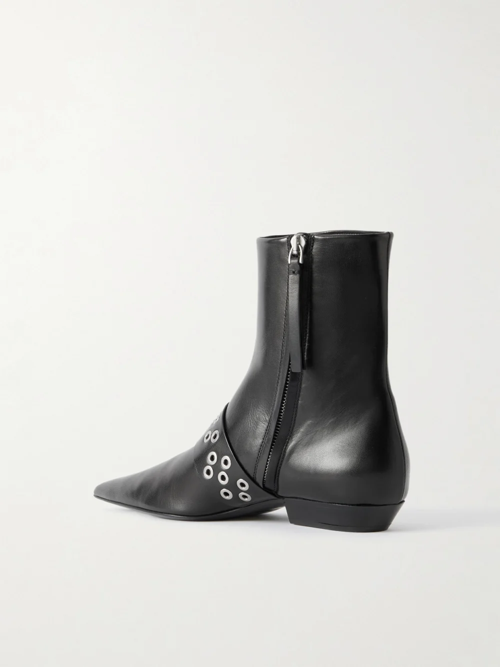 Back view of the Jil Sander Buckled Leather Ankle Boots
