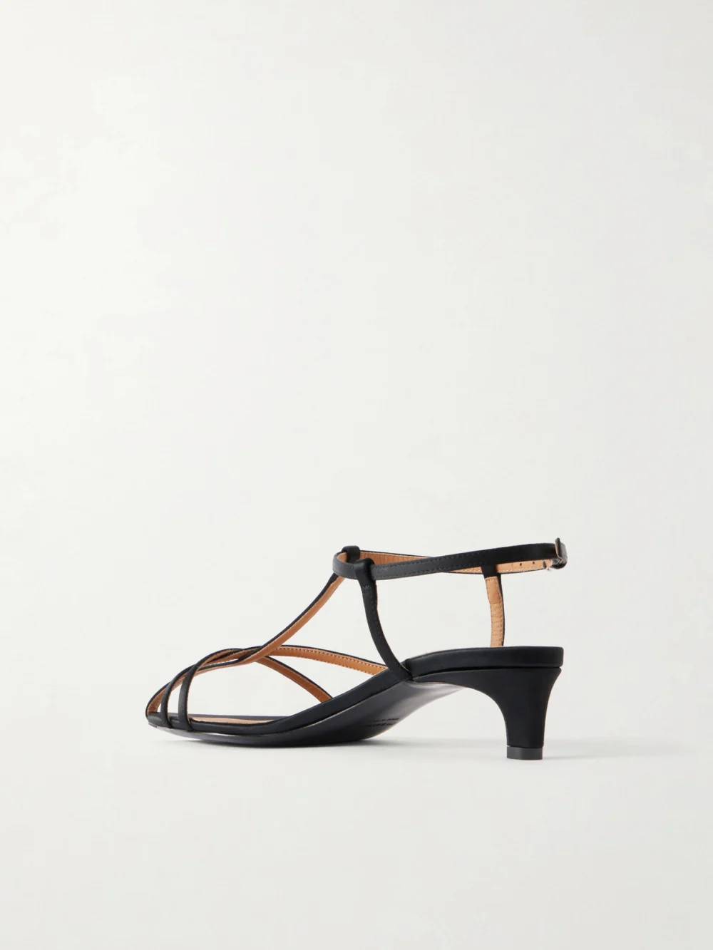 Back view of the Jil Sander Cage Satin Sandals