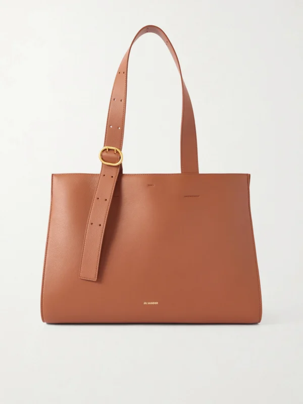 Jil Sander Cannolo Leather Shoulder Bag