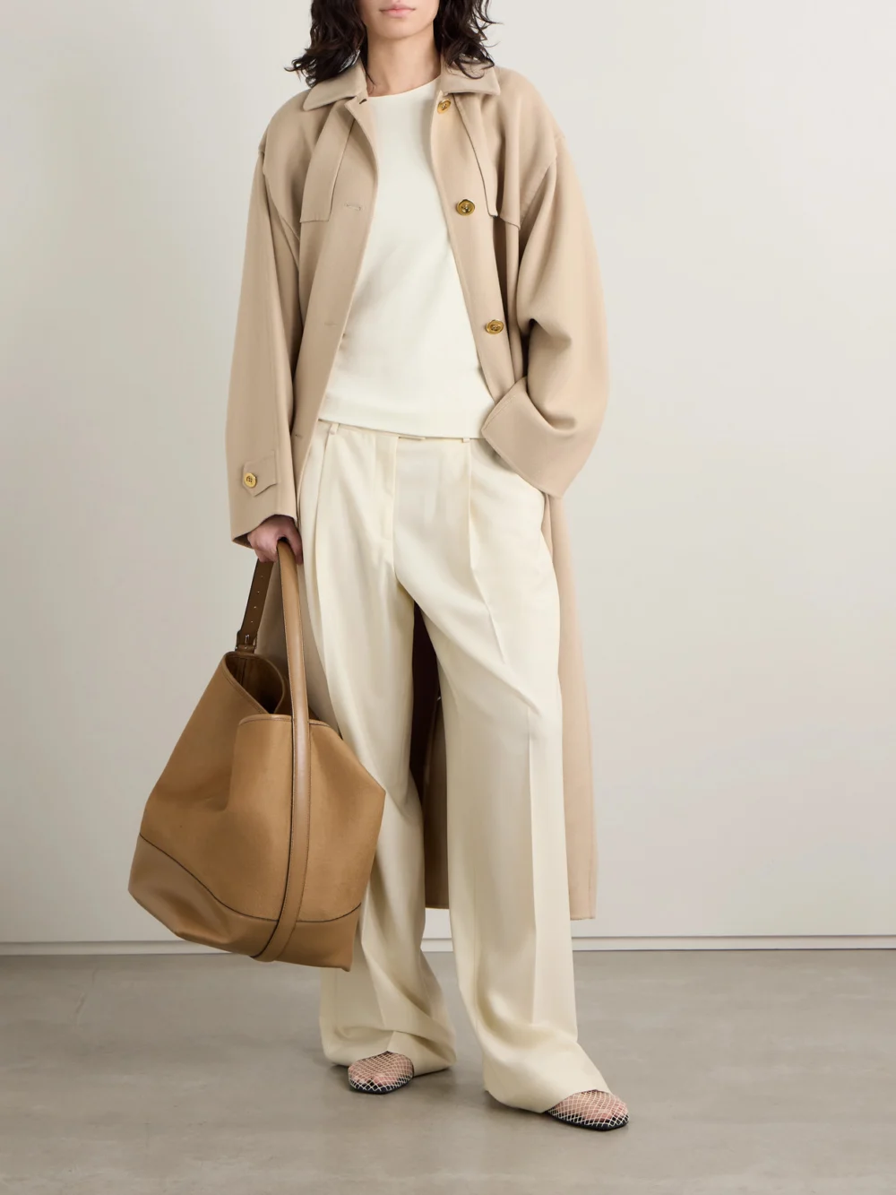 Jil Sander Crepe T-shirt, worn by a model