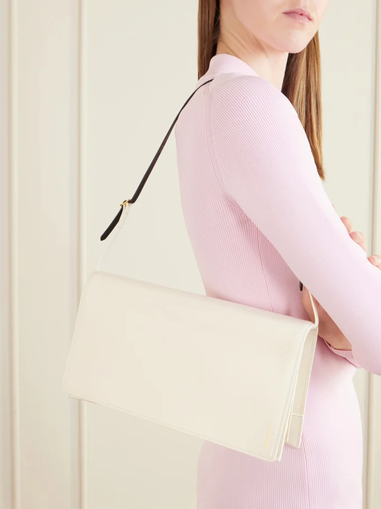 Jil Sander File Medium Leather Shoulder Bag