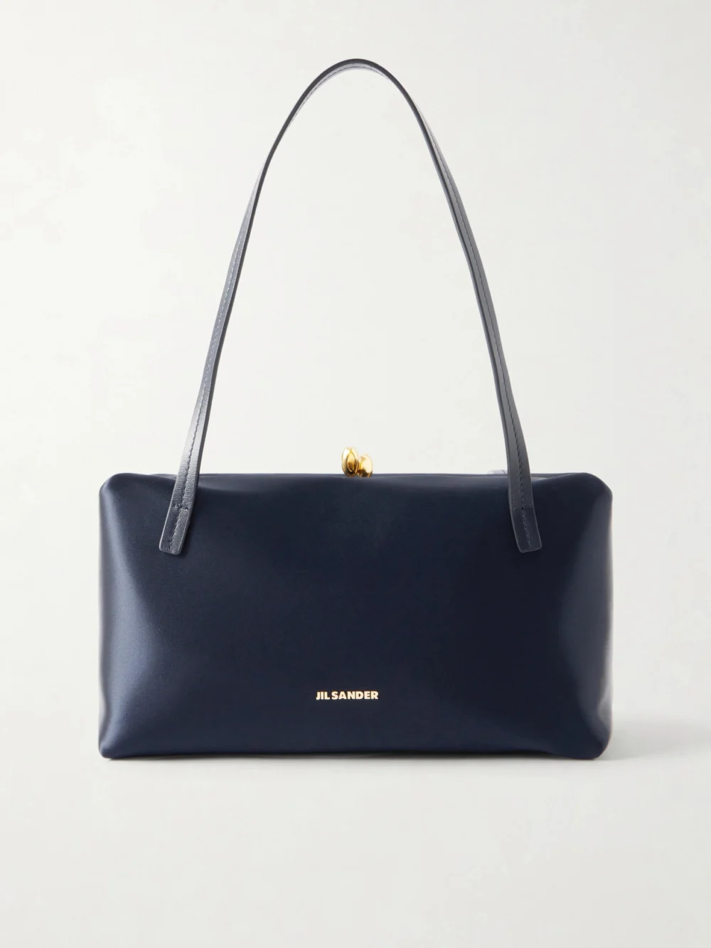 Jil Sander Goji Pillow Satin Shoulder Bag in navy