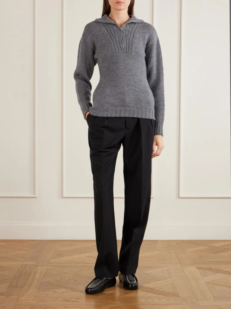 Jil Sander Hood Studded Leather Loafers