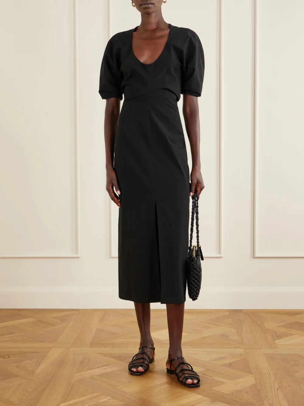 Jil Sander Hydra Leather Sandals, styled view