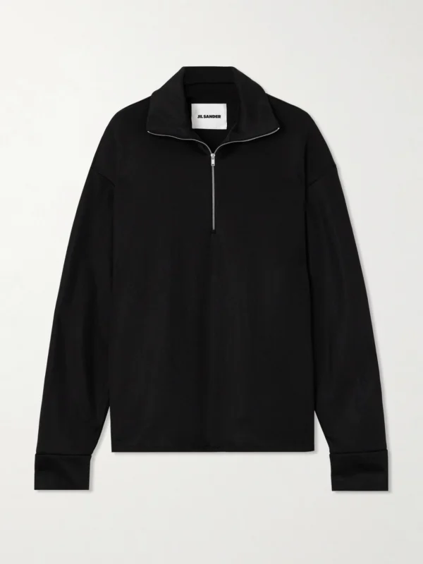 Jil Sander Jersey Half-zip Sweatshirt