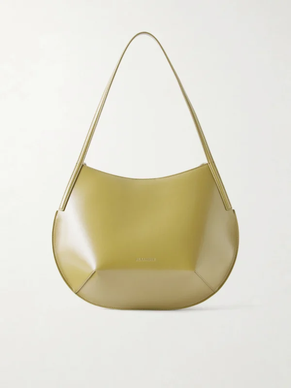 Jil Sander Kante Leather Shoulder Bag