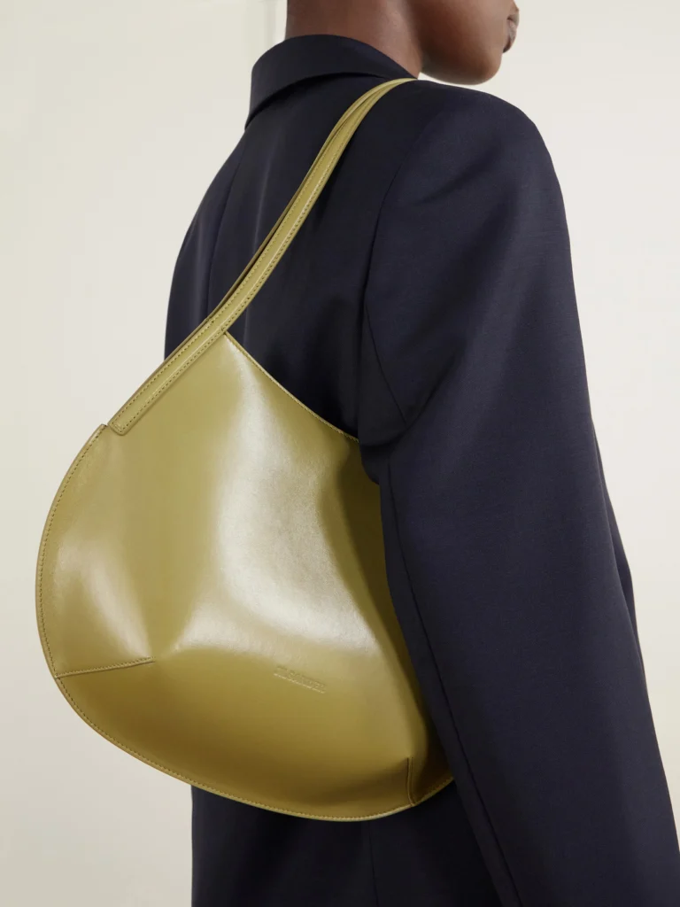Jil Sander Kante Leather Shoulder Bag
