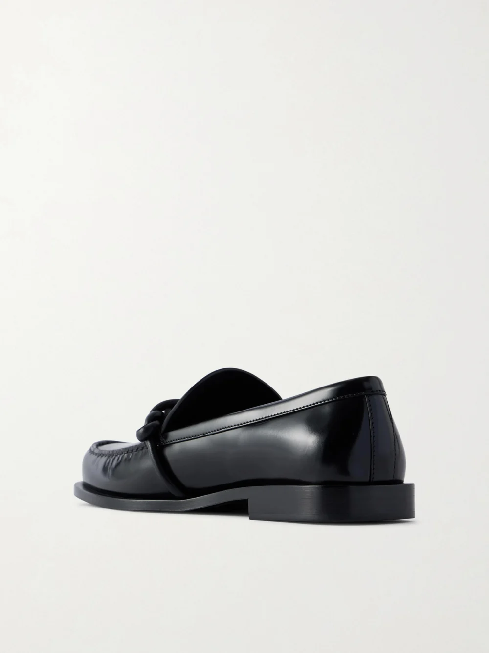 Back view of the Jil Sander Knot-detailed Leather Loafers