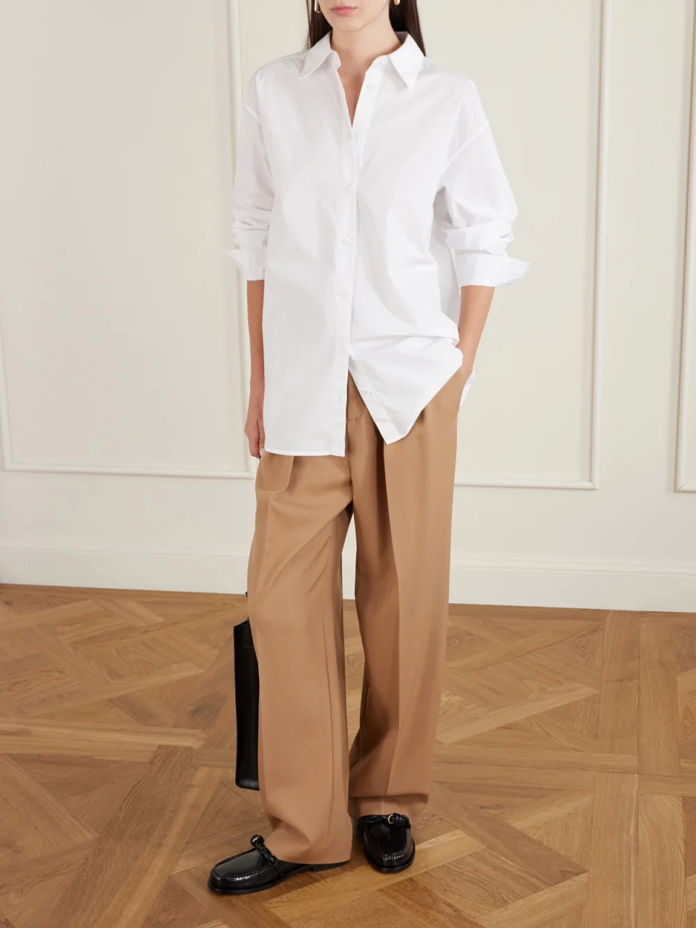 Jil Sander Knot-detailed Leather Loafers, styled view