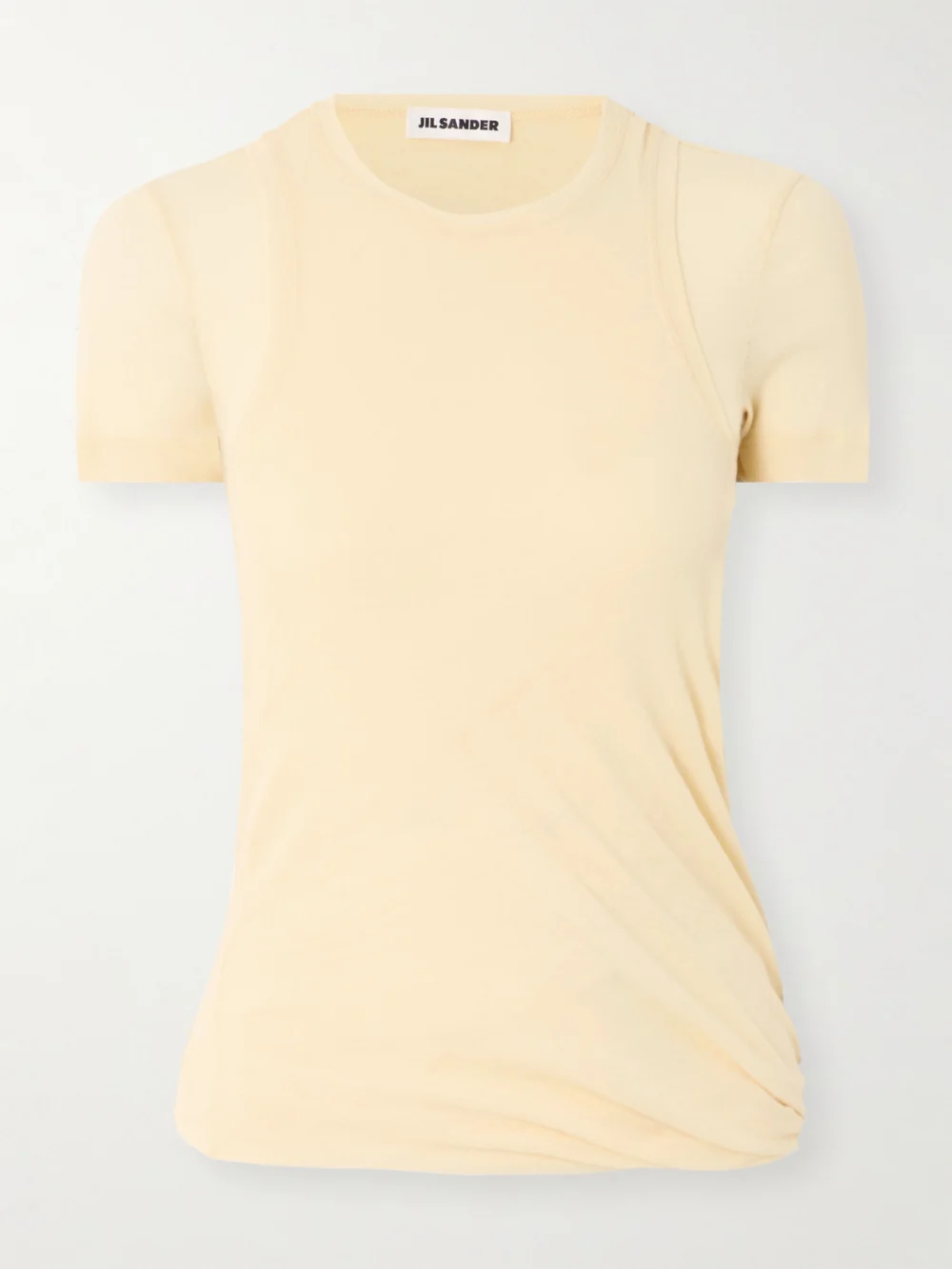 Jil Sander Layered Cotton-crepe T-shirt in beige