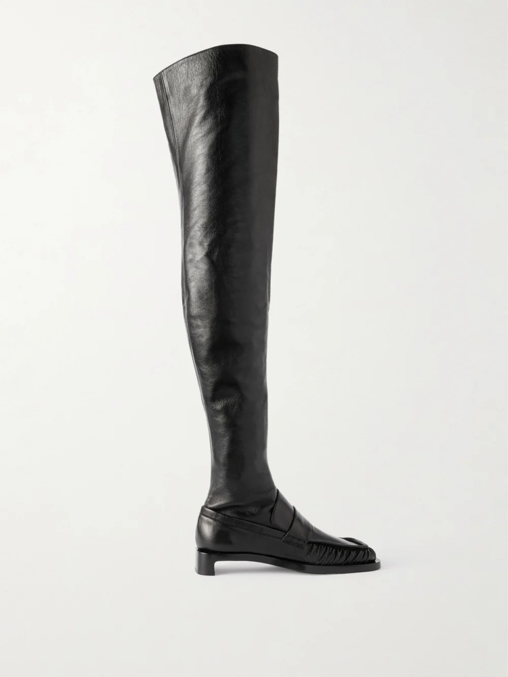 Jil Sander Leather Boots in black