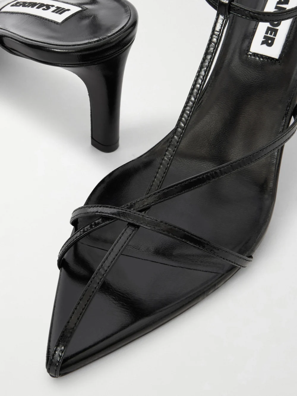 Close-up detail of the Jil Sander Leather Sandals