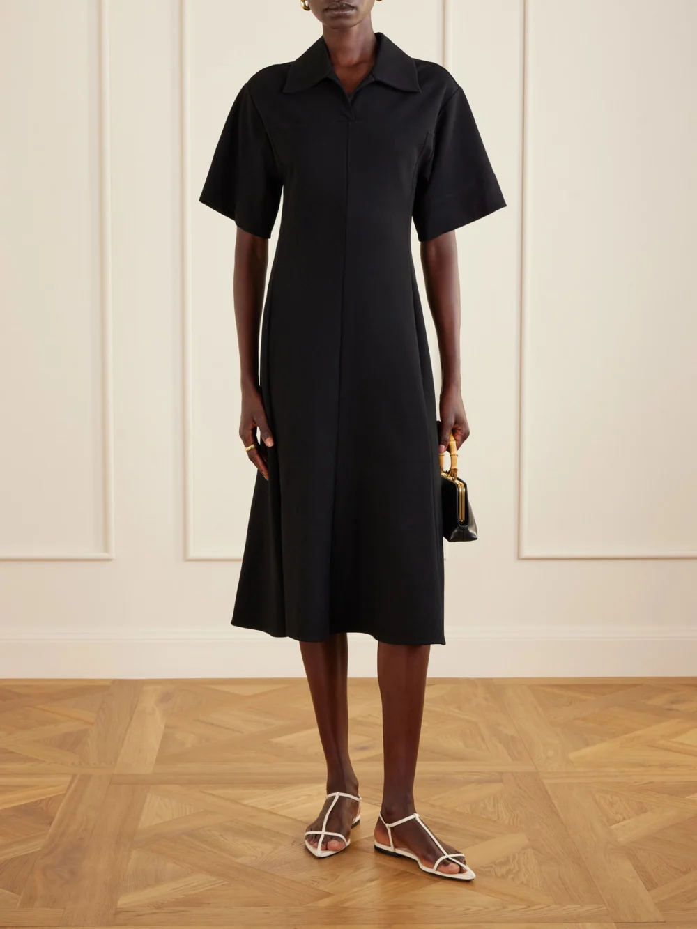 Jil Sander Leather Sandals, styled view
