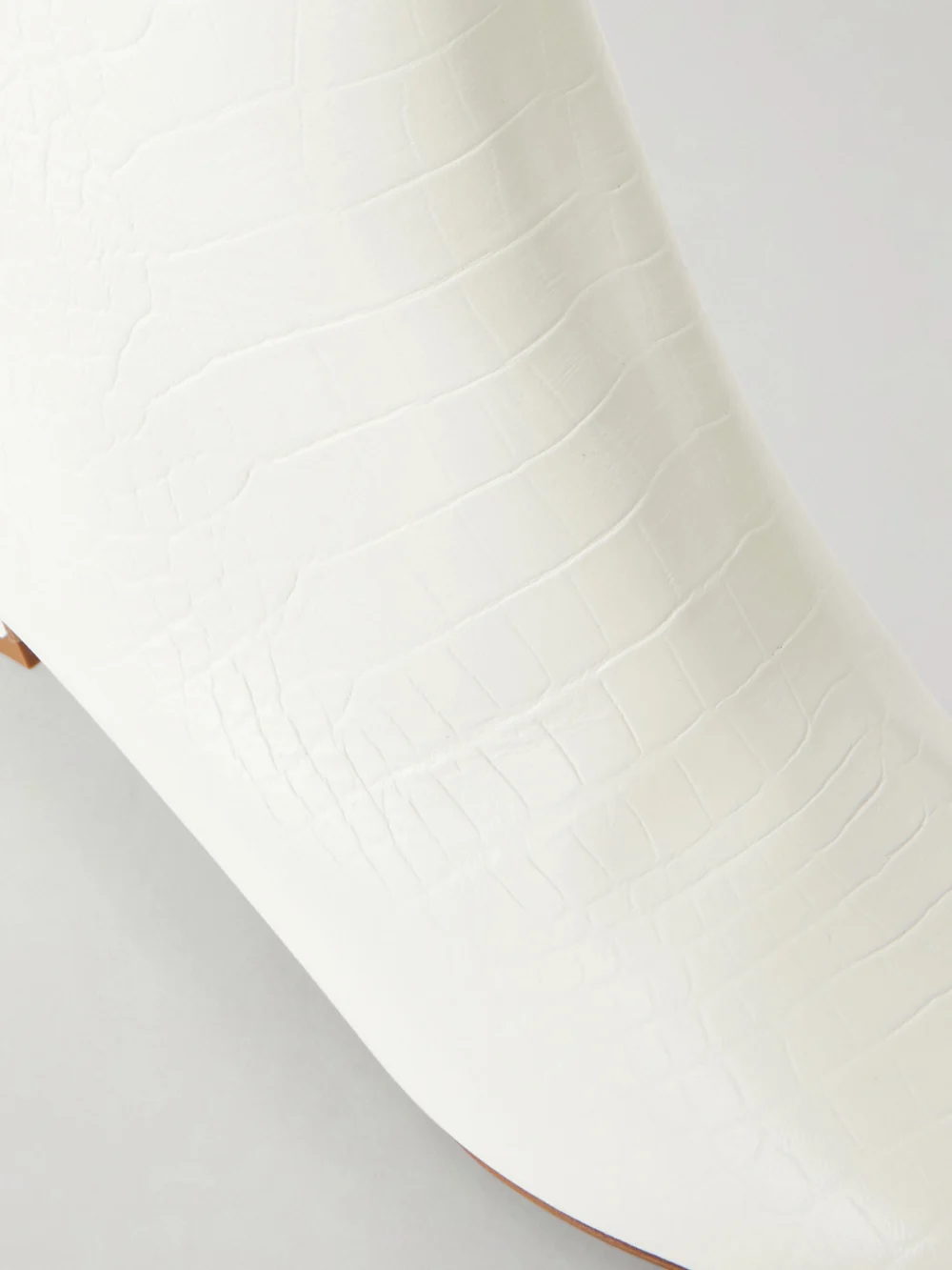 Close-up detail of the Jil Sander Lune Leather Ankle Boots