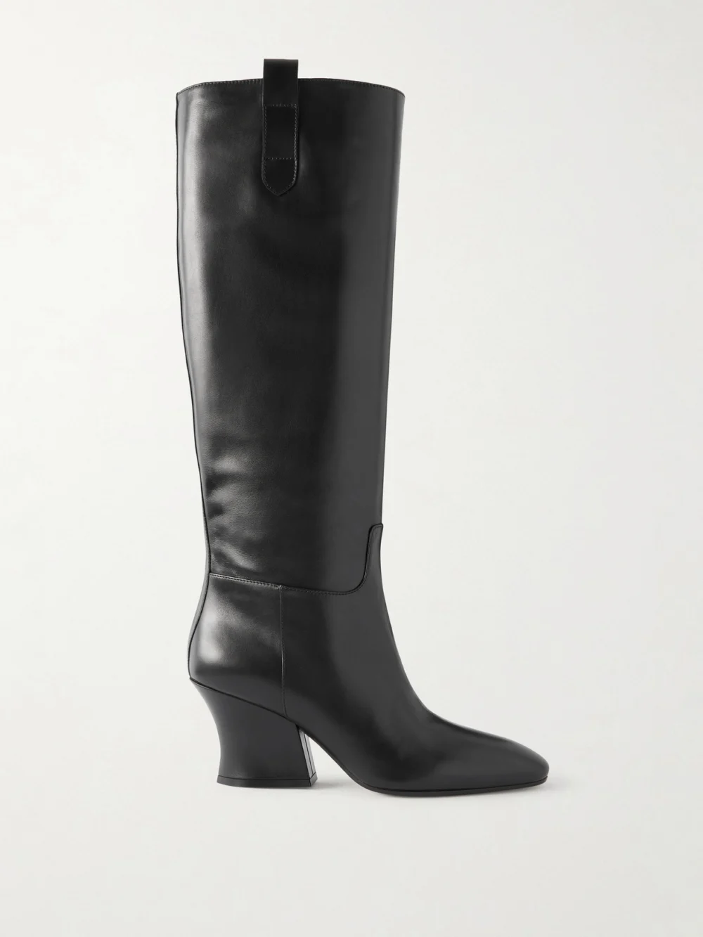 Jil Sander Lune Leather Knee Boots in black