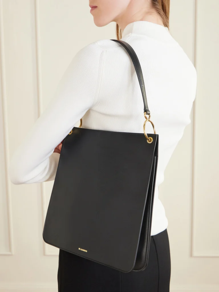 Jil Sander Otto Medium Leather Shoulder Bag