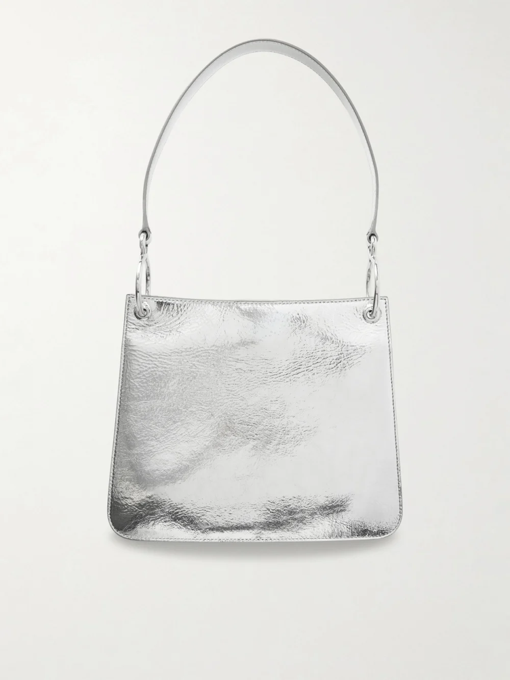 Back view of the Jil Sander Otto Small Metallic-leather Shoulder Bag