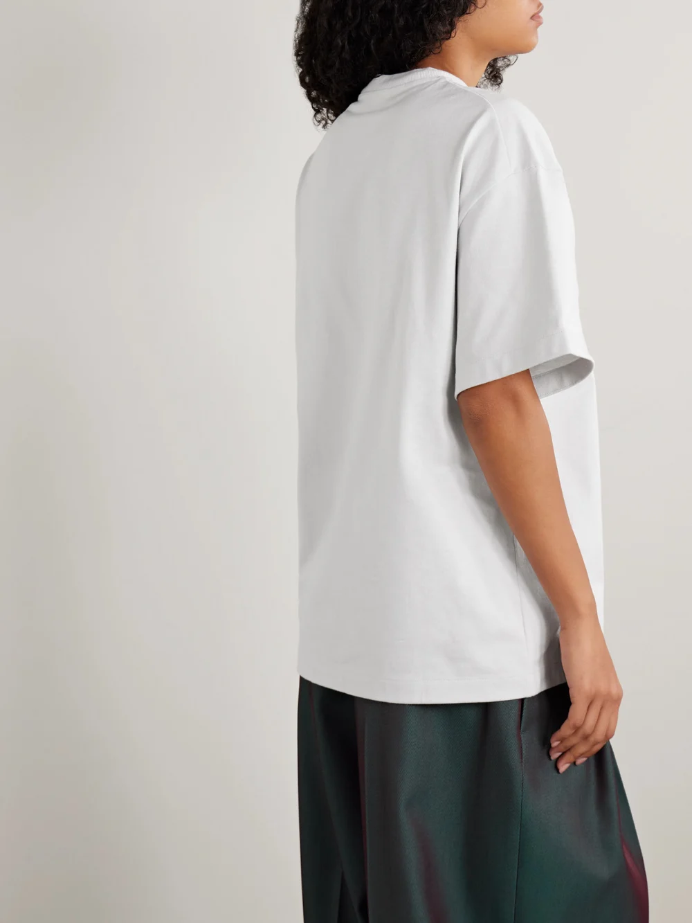 Back view of the Jil Sander Printed Cotton-jersey T-shirt