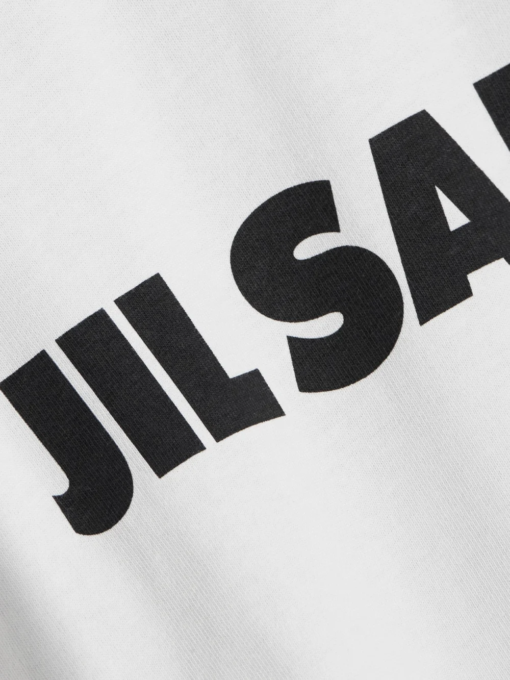 Close-up detail of the Jil Sander Printed Cotton-jersey T-shirt