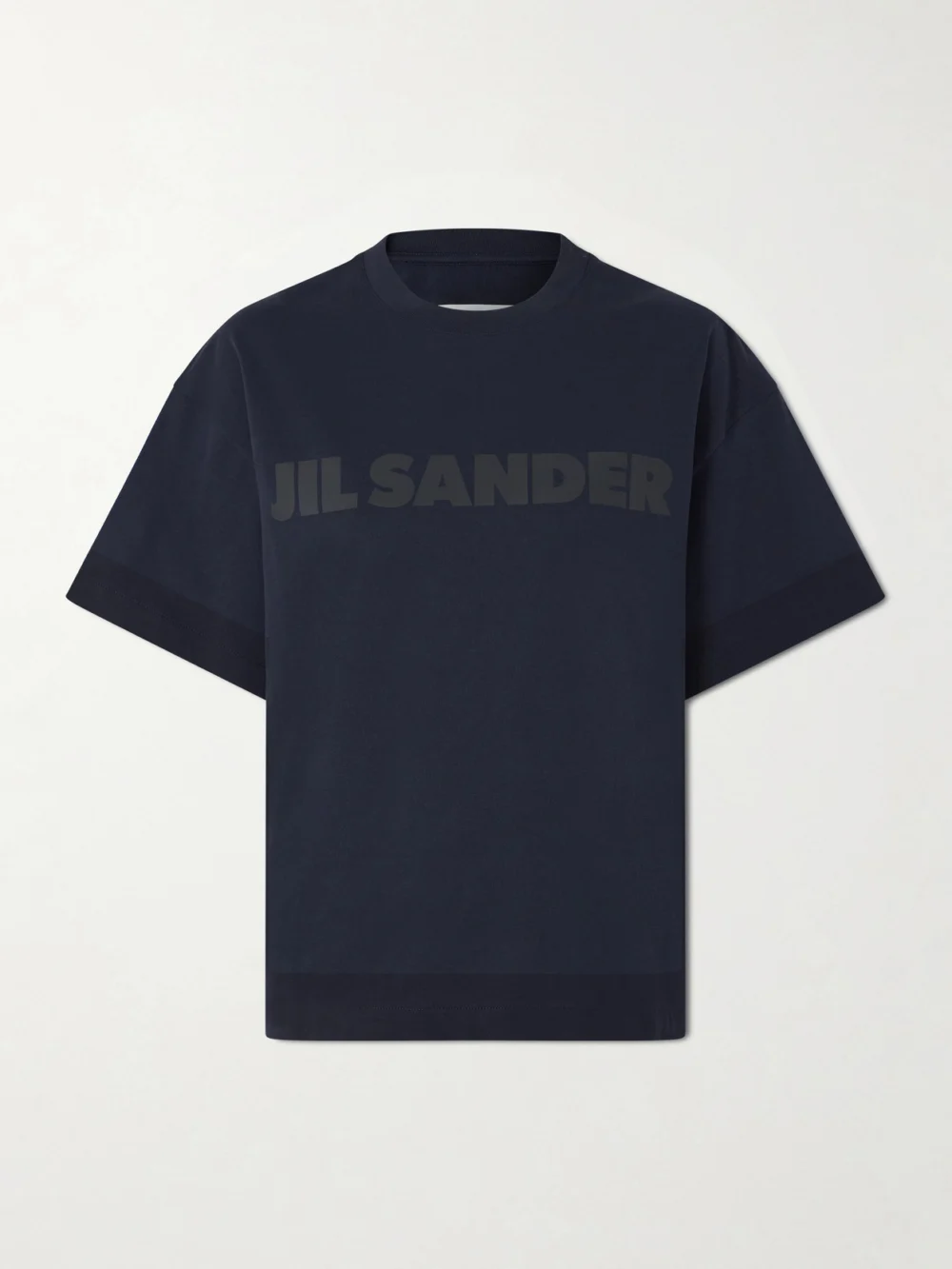 Jil Sander Printed Cotton-jersey T-shirt in navy