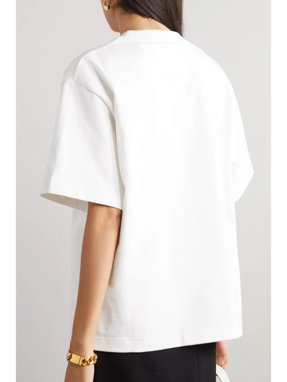 Back view of the Jil Sander Printed Cotton-jersey T-shirt