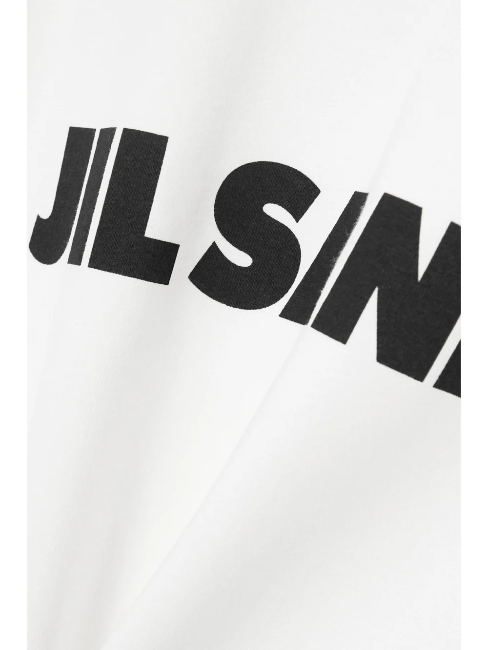 Close-up detail of the Jil Sander Printed Cotton-jersey T-shirt