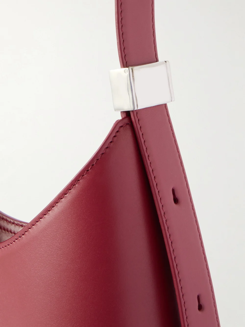 Close-up detail of the Jil Sander Small Embellished Leather Shoulder Bag