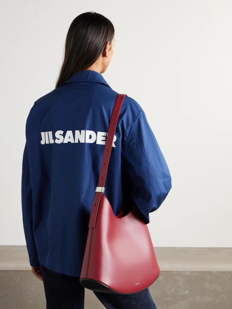 Jil Sander Small Embellished Leather Shoulder Bag