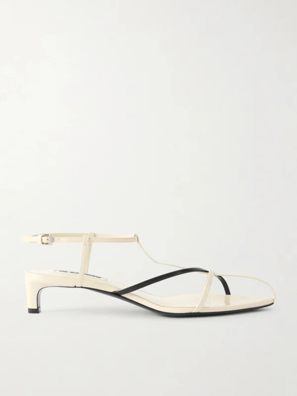 Jil Sander Two-tone Leather Slingback Sandals