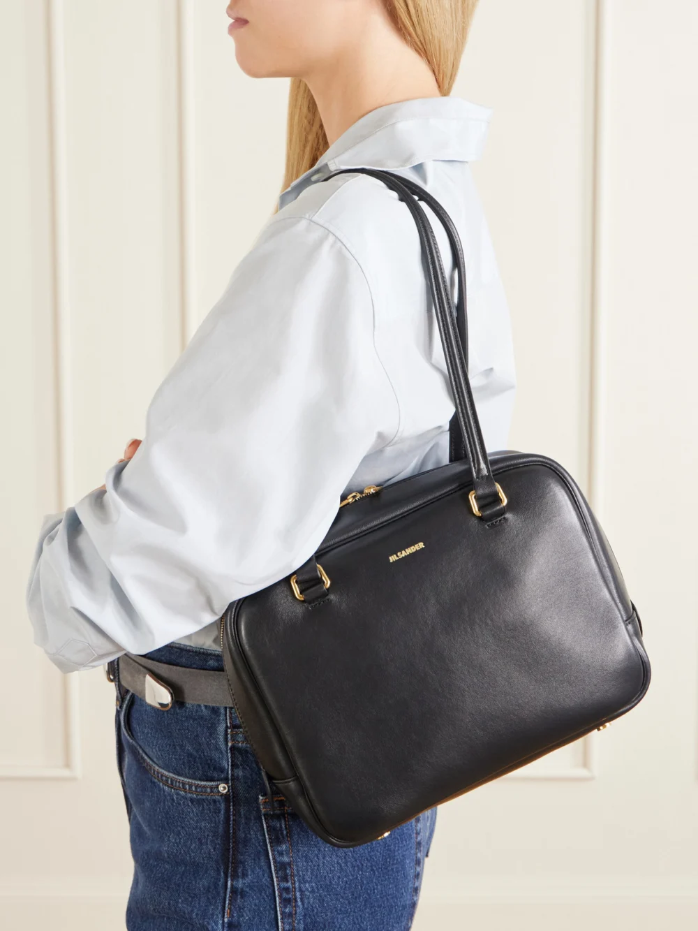 Jil Sander Vision Mini Leather Tote, styled view