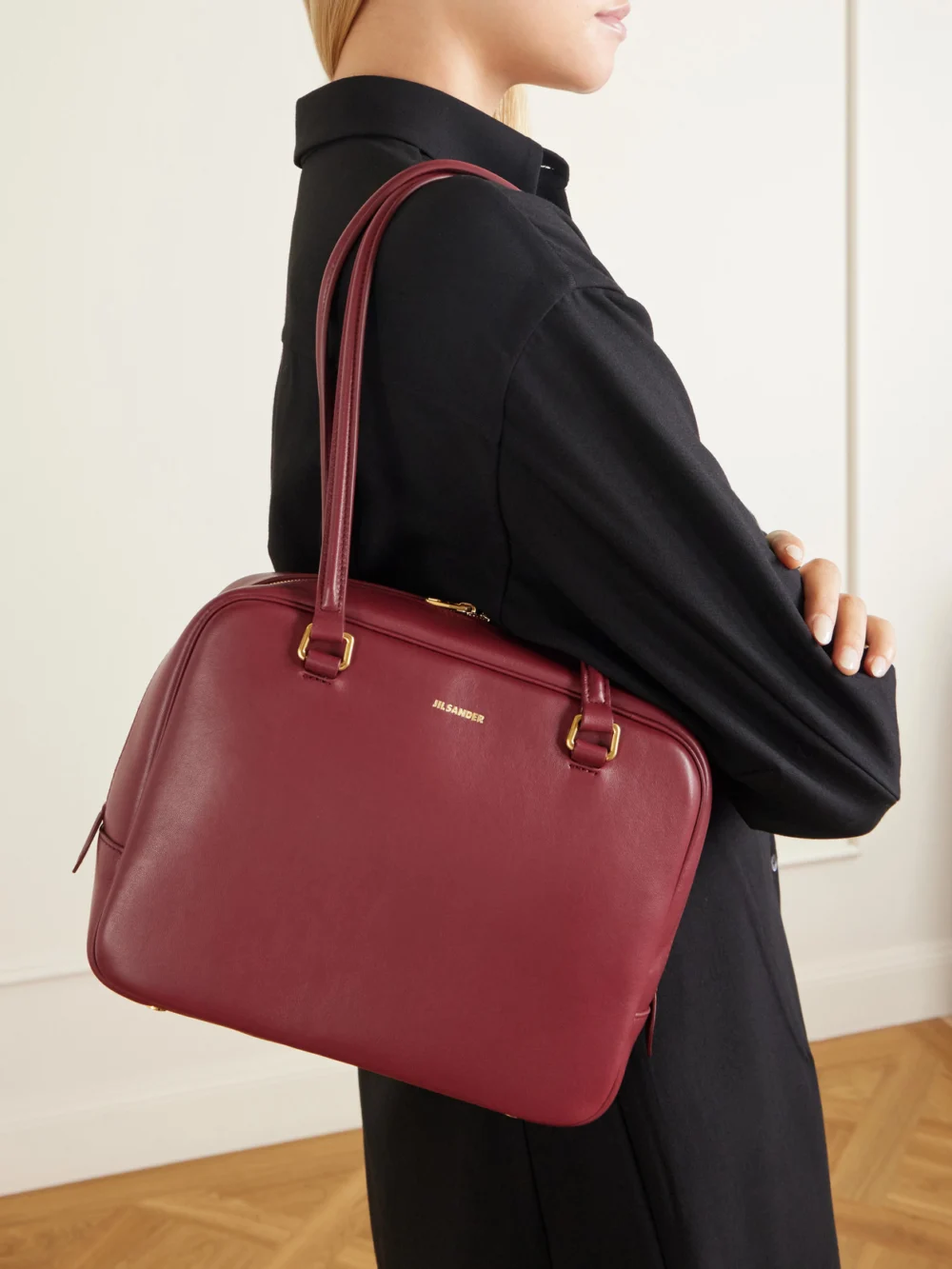 Jil Sander Vision Mini Leather Tote, styled view