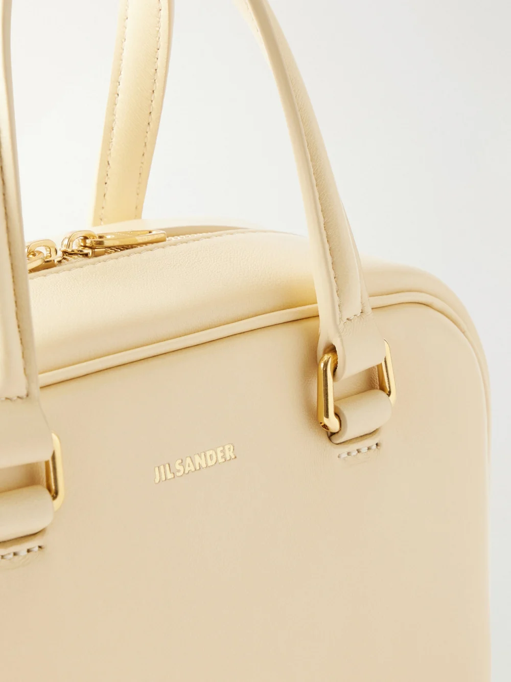 Close-up detail of the Jil Sander Vision Mini Leather Tote