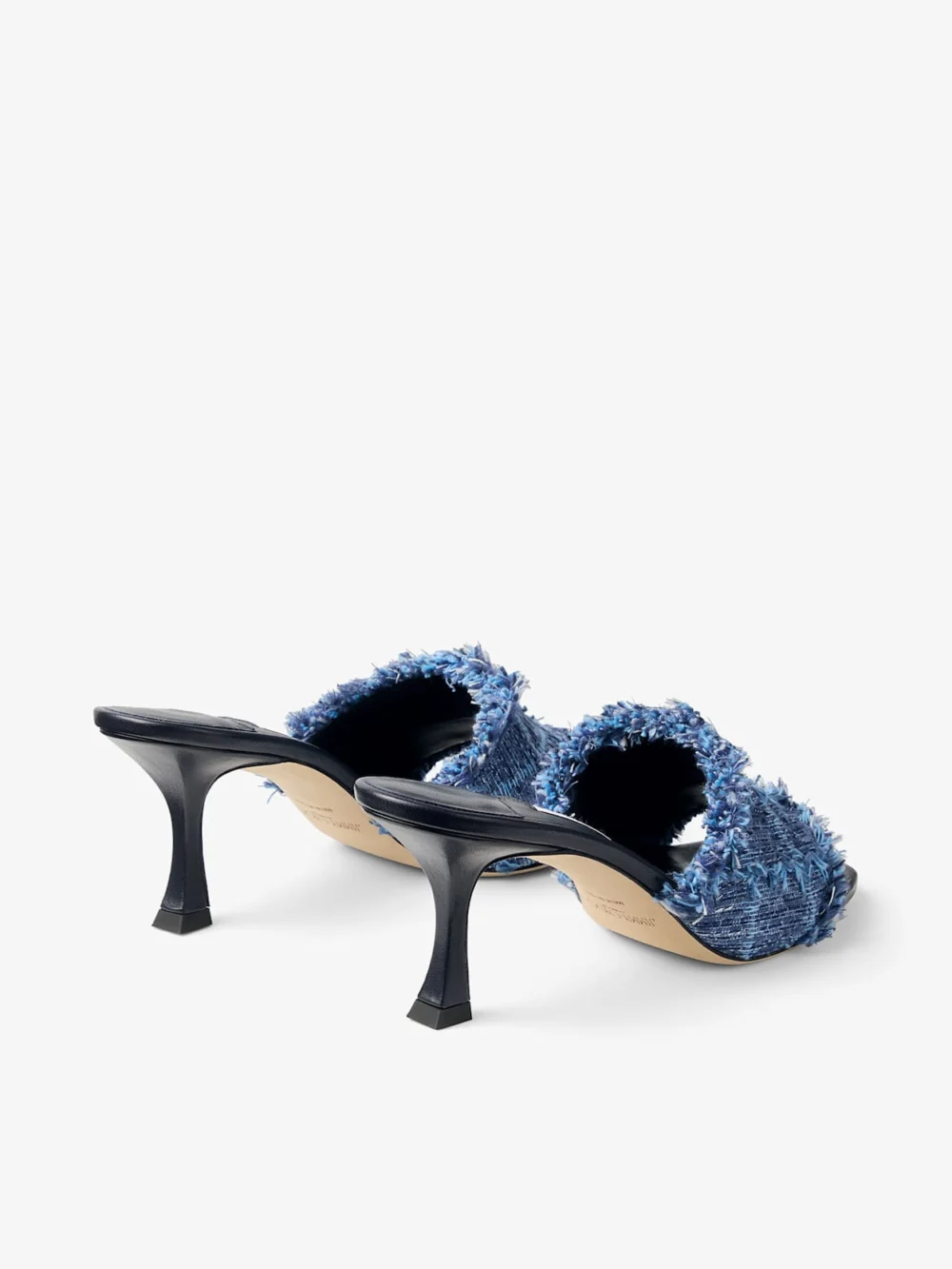 Jimmy Choo Alexia 70 Crosshatch Denim Sandals, another view