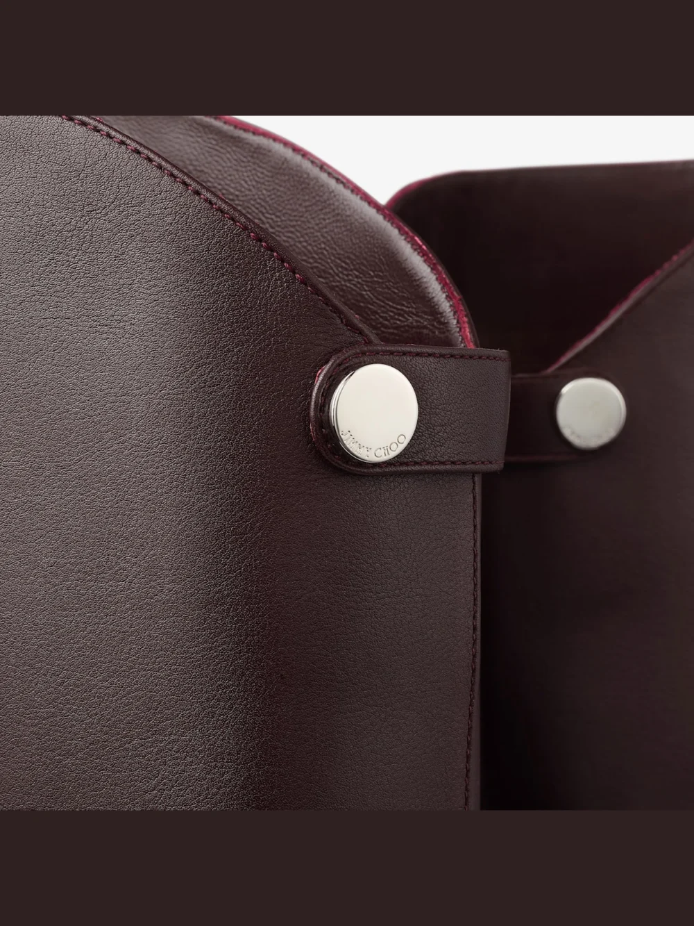 Back view of the Jimmy Choo Alizze Knee Boot 85 Deep Merlot Smooth Leather Knee High Boots