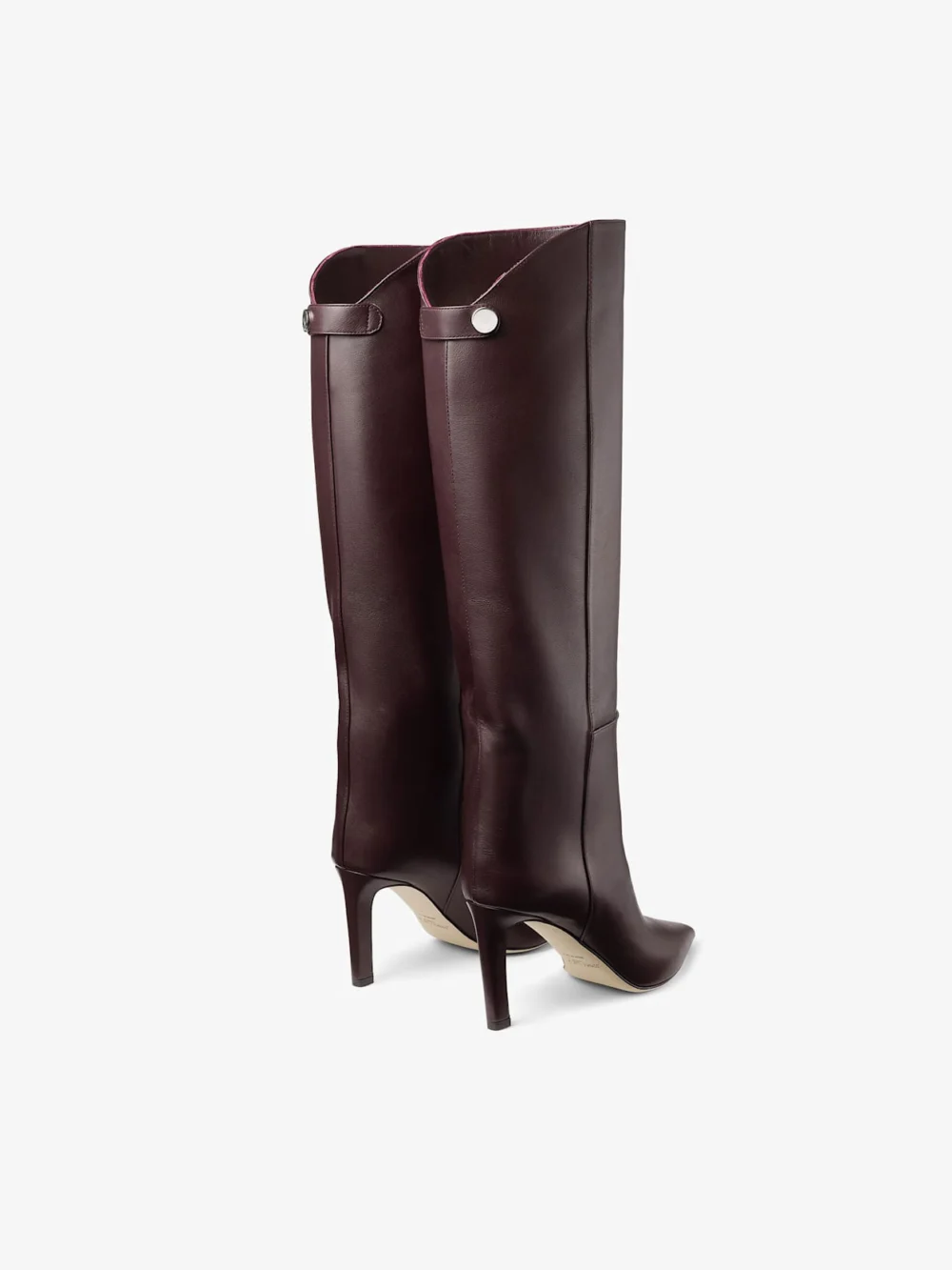 Jimmy Choo Alizze Knee Boot 85 Deep Merlot Smooth Leather Knee High Boots, another view