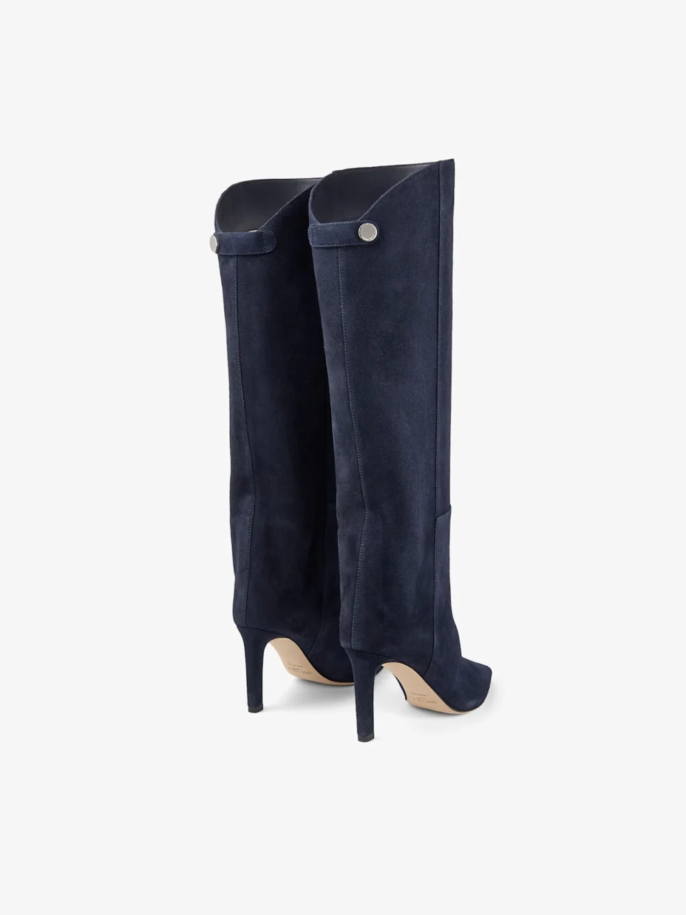 Jimmy Choo Alizze Knee Boot 85 Marine Suede Knee High Boots with Strap Detail, another view