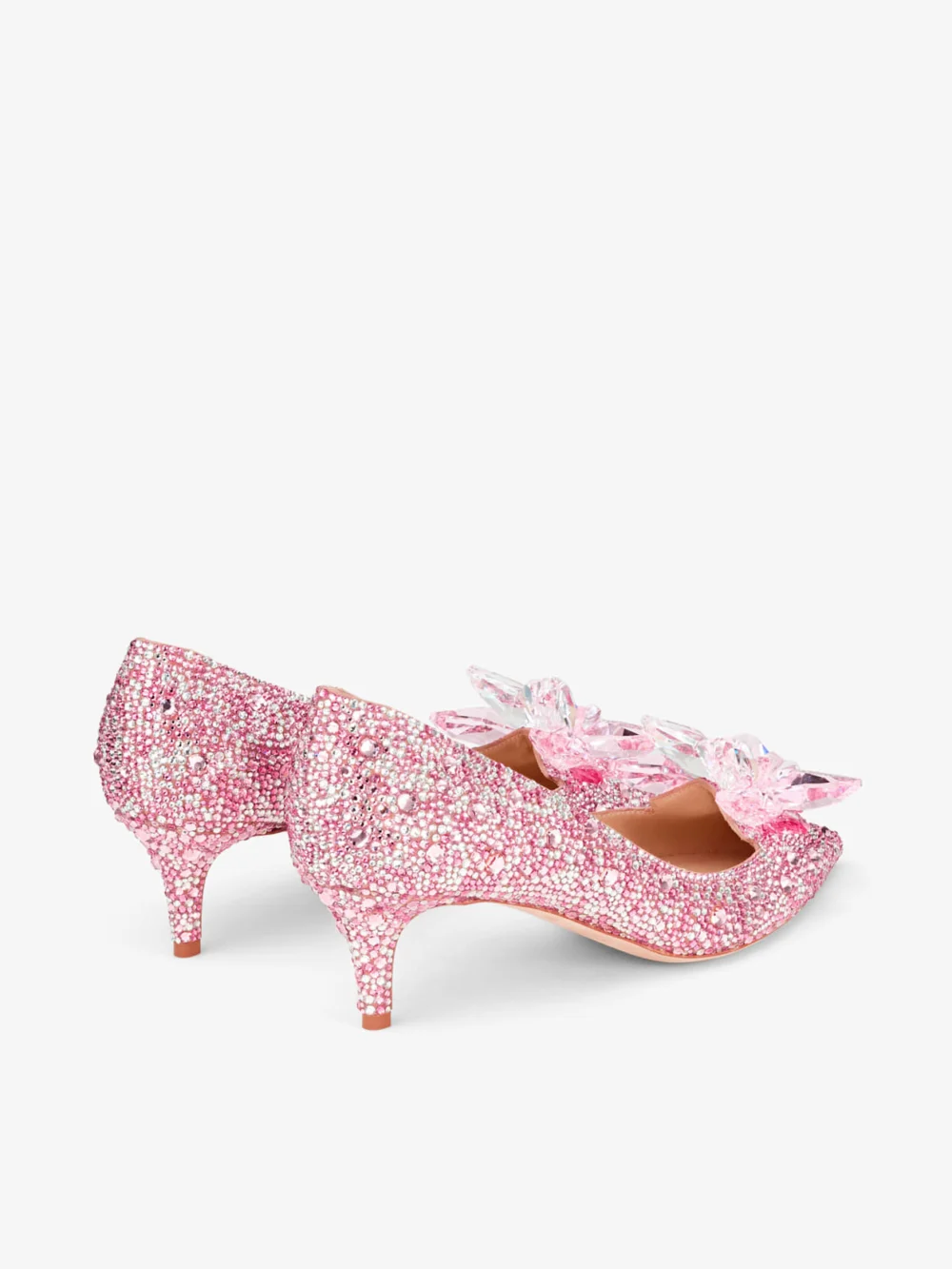 Jimmy Choo Allure Rose Mix Suede and Crystal Covered Pointy Toe Pumps, another view
