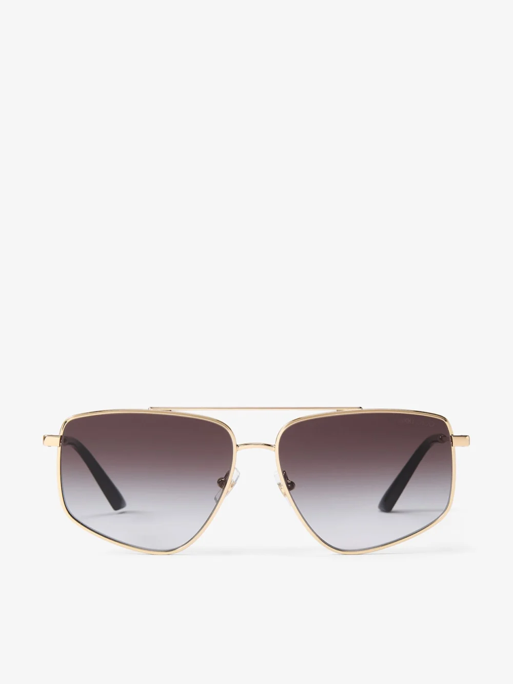 Jimmy Choo Alyssa Pale Gold Aviator Sunglasses in e3006 pale gold