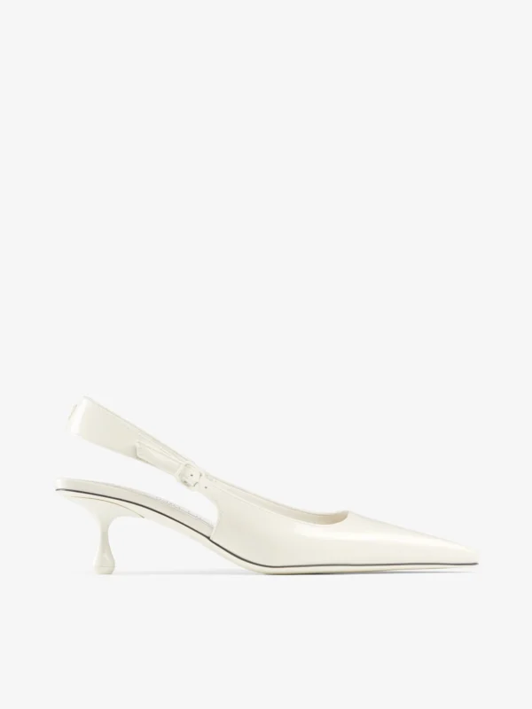 Jimmy Choo Amel 50 Latte Patent Leather Pumps