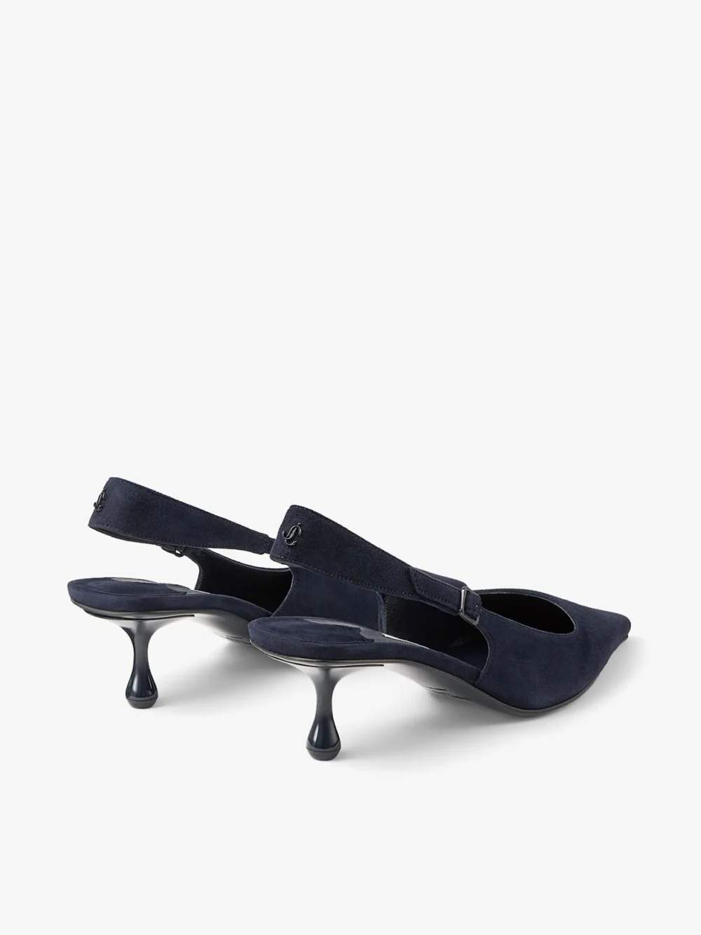 Jimmy Choo Amel 50 Marine Suede Slingbacks, another view