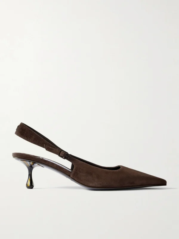 Jimmy Choo Amel 50 Suede Slingback Pumps
