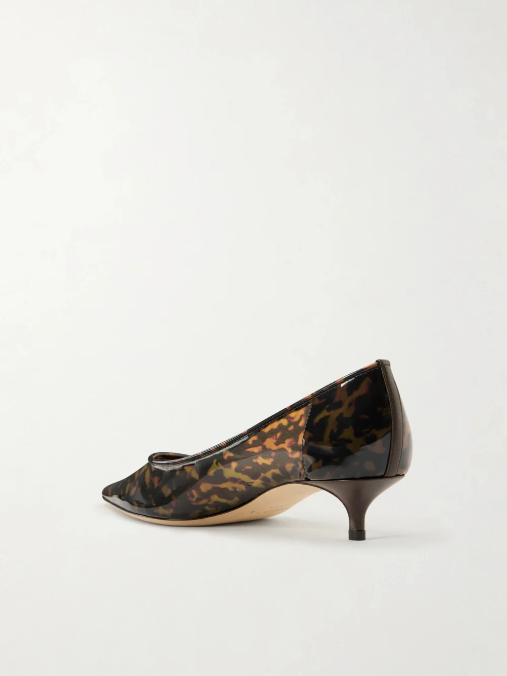 Back view of the Jimmy Choo Amelia 30 Animal-print Pvc Pumps