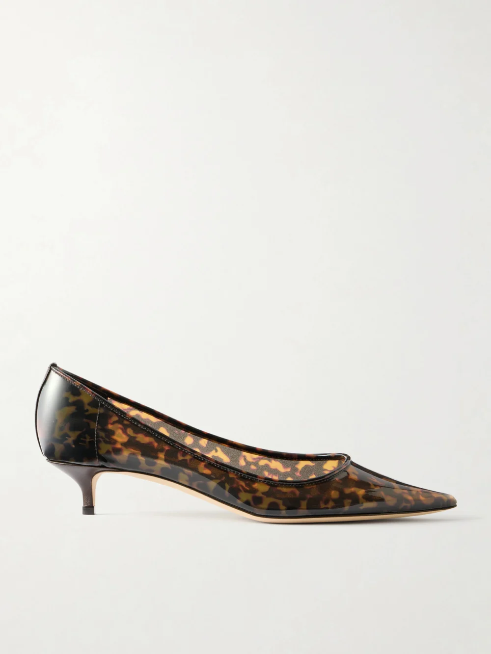 Jimmy Choo Amelia 30 Animal-print Pvc Pumps in tortoiseshell