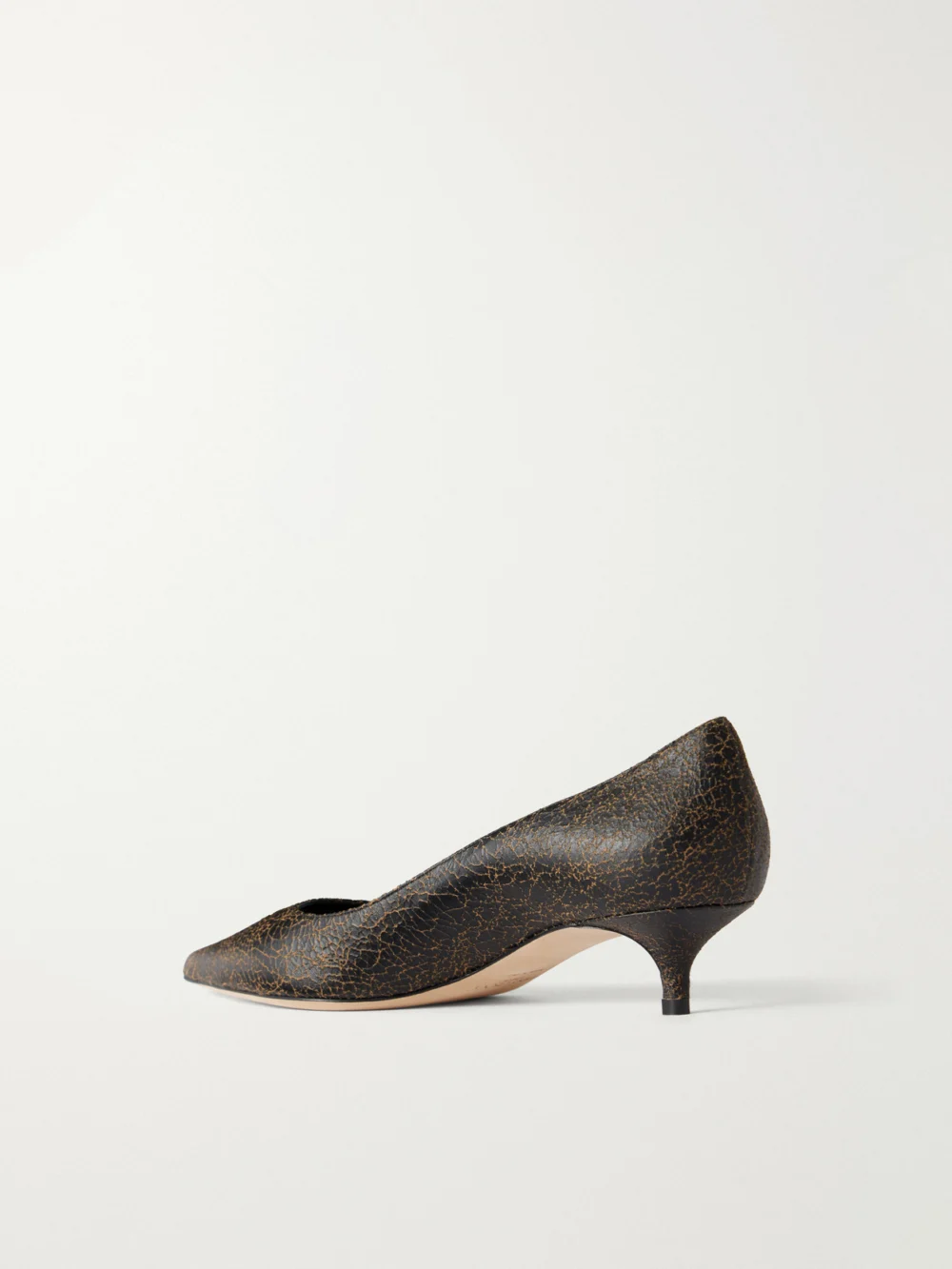Back view of the Jimmy Choo Amelia 30 Crinkled-leather Pumps