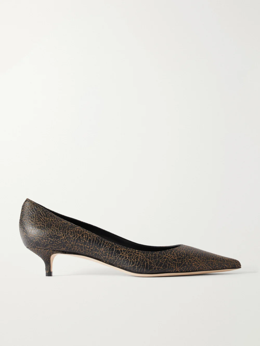 Jimmy Choo Amelia 30 Crinkled-leather Pumps in brown