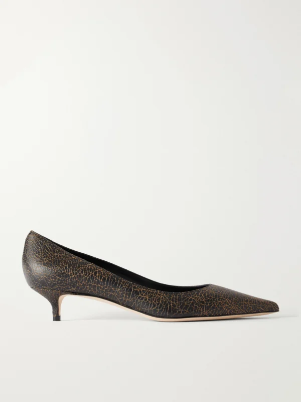 Jimmy Choo Amelia 30 Crinkled-leather Pumps